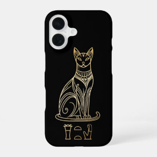 Coque iPhone 16 Bastet, déesse égyptienne des chats. Nom dans les