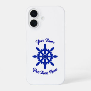 Coque iPhone 16 Bateau bateaux bateaux roue personnalisée