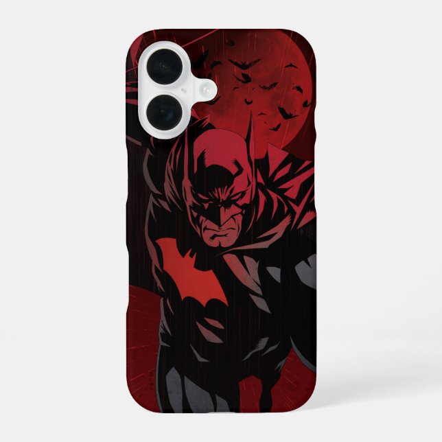 Coque iPhone 16 Batman Saut Écarlate (Verso)