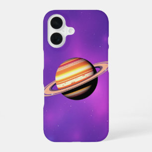 Coque iPhone 16 Beauté cosmique : la lueur sereine de Saturne