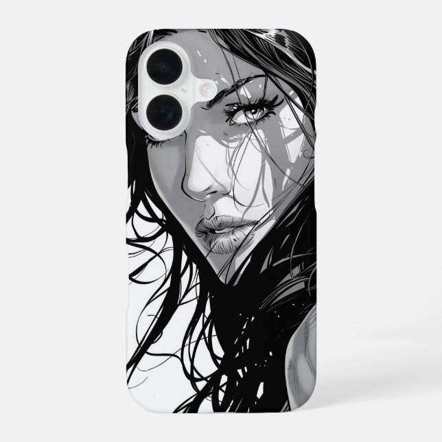 Coque iPhone 16 Beauté de bande dessinée (Verso)