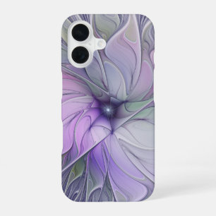 Coque iPhone 16 Beauté étonnante Fleur d'art Abstrait fractal mode