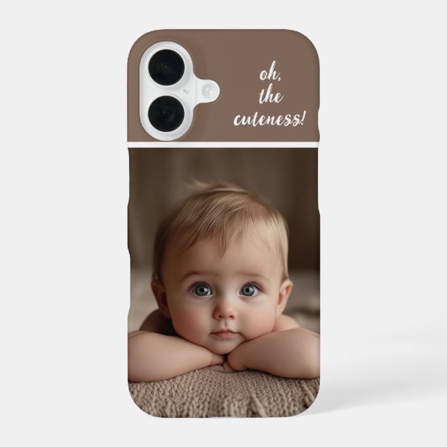 Coque iPhone 16 Bébé mignon photo (Verso)