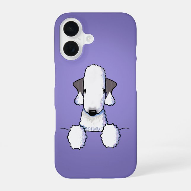 Coque iPhone 16 Bedlington Terrier (Verso)