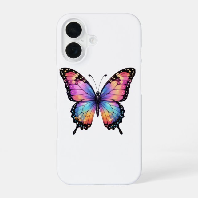 Coque iPhone 16 Belle coque d'Iphone 16 avec image de papillon  (Verso)