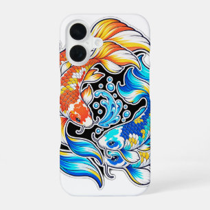 Coque iPhone 16 Belle Étui de Téléphone Koi Cadeau Yin Yang
