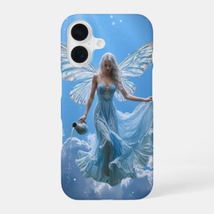 Coque iPhone 16 Belle poitrine Aquarius dans les nuages