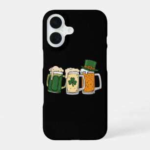 Coque iPhone 16 Bières irlandaises Drapeau de l'Irlande Saint-Patr