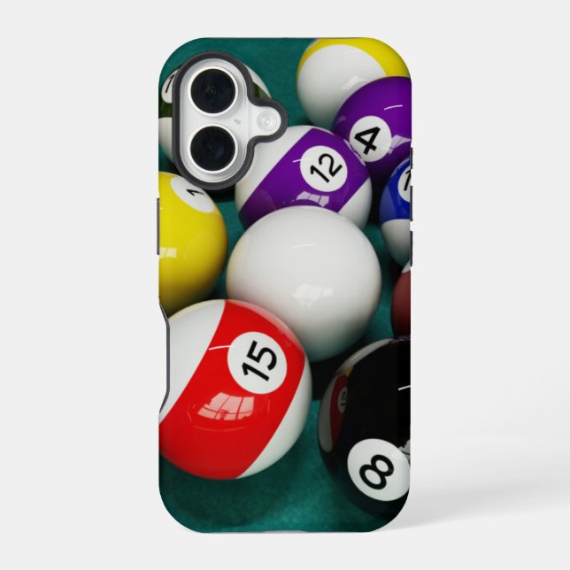 Coque iPhone 16 Billiard Balls (Verso)