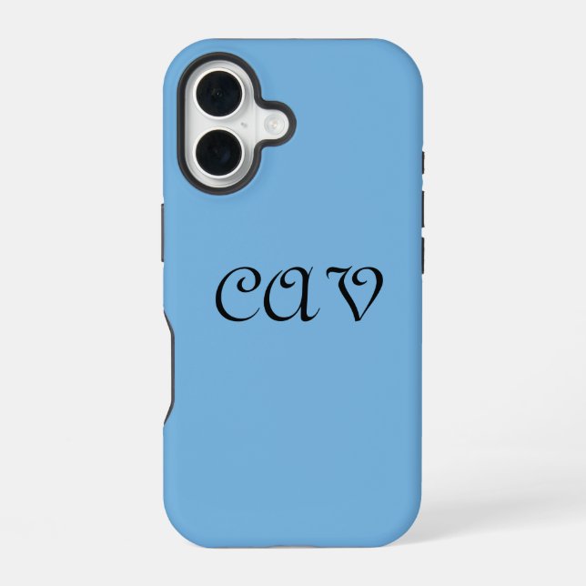 Coque iPhone 16 Bleu Barbeau  (Verso)