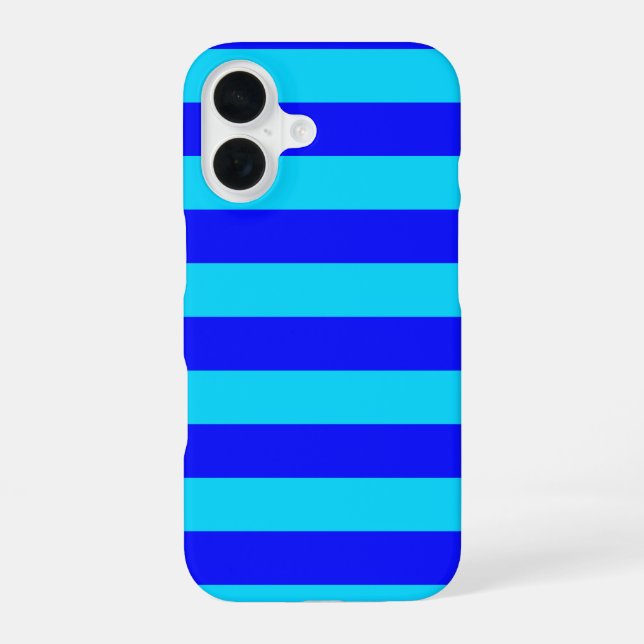 Coque iPhone 16 Bleu clair et Bleu foncé (Verso)
