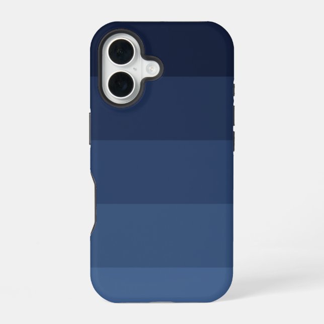Coque iPhone 16 Bleu Monochromatique (Verso)