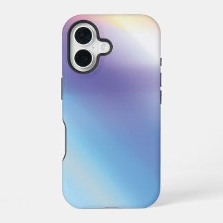 Coque iPhone 16 Bleu violet rose et jaune Art Abstrait