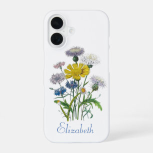 Coque iPhone 16 Bleuets Personnalisés