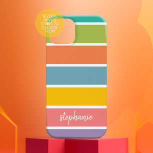 Coque iPhone 16 Bloc de couleur et nom en écriture manuscrite