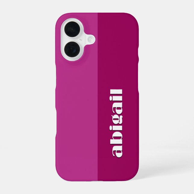 Coque iPhone 16 Bloc de couleurs avec personnalisation (Verso)