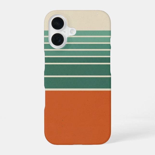 Coque iPhone 16 Bloc Rétro & Rayures (Verso)