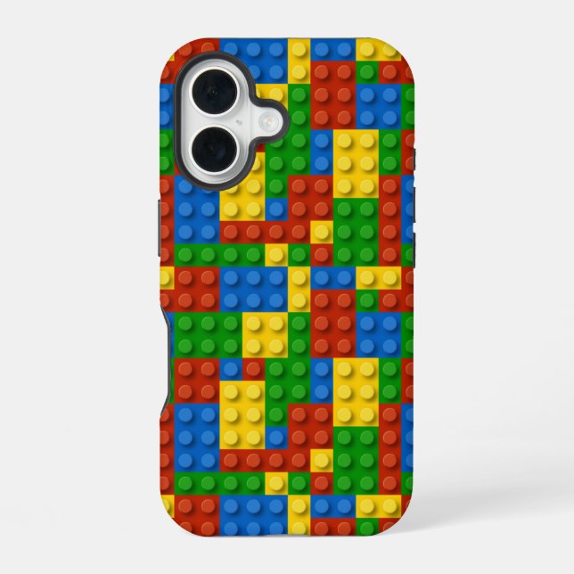 Coque iPhone 16 blocs en plastique (Verso)