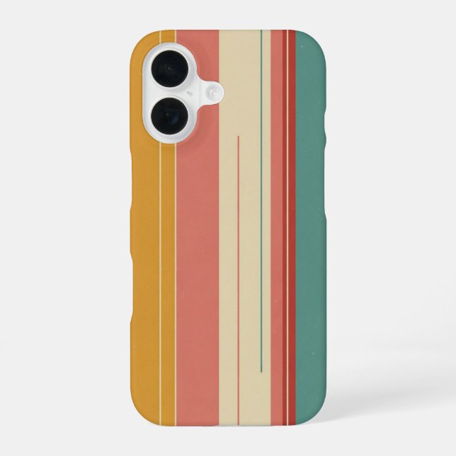 Coque iPhone 16 Blocs Verticaux avec Lignes (Verso)