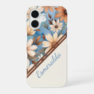 Coque iPhone 16 Blooms d'automne Pastel