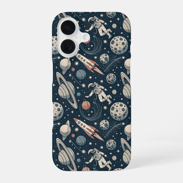 Coque iPhone 16 Blue Galaxy Adventure (Verso)