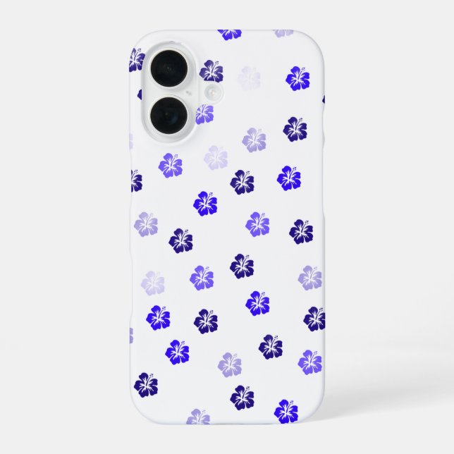 Coque iPhone 16 Blue Hibiscus iPhone Case  (Verso)