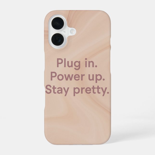 Coque iPhone 16 Blush & sand Plug En Ai art  (Verso)