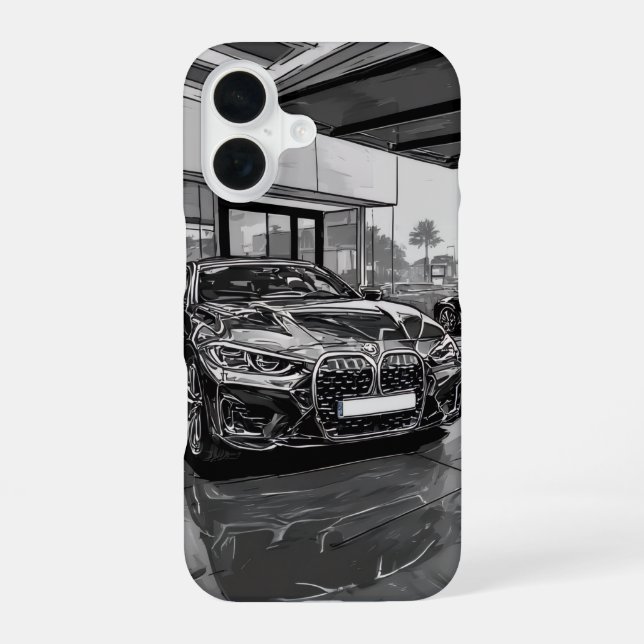 Coque iPhone 16 BMW - Shadow Grille Dominance (Verso)