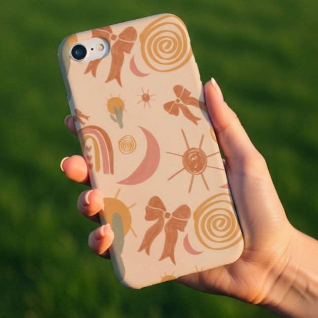 Coque iPhone 16 Boho Desert Sun Pattern Phone Case (Créateur téléchargé)