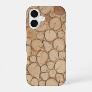 Coque iPhone 16 bois de chauffage empilé