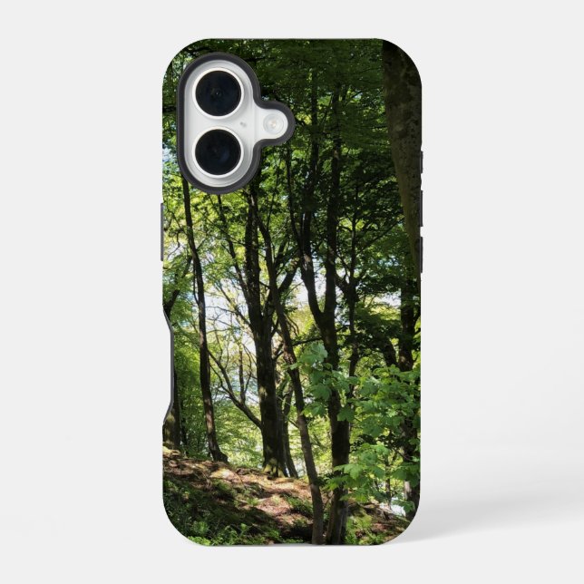 Coque iPhone 16 Bois de forêt Conception de bois (Verso)