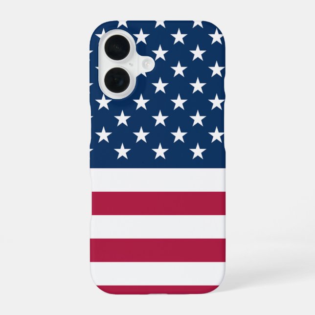 Coque iPhone 16 Boîtes téléphoniques American Flag (Verso)