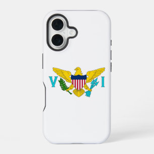 Coque iPhone 16 Boîtier Apple iPhone 16, drapeau des îles Vierges