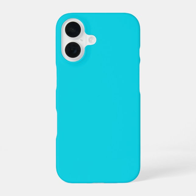 Coque iPhone 16 Boîtier Aqua Blue (Verso)