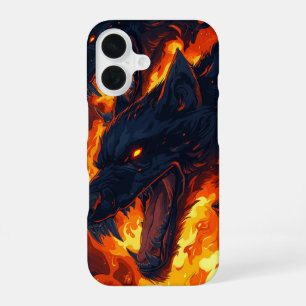 Coque iPhone 16 Boîtier de téléphone de flamme de dragon infernal