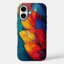 Boîtier de téléphone en plume de Macaw Tropical