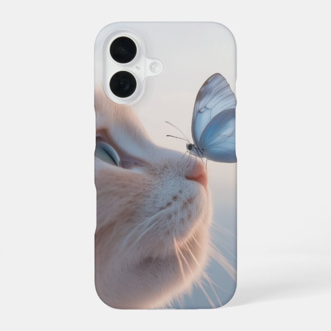 Coque iPhone 16 Boîtier de téléphone transparent pour chat et papi (Verso)