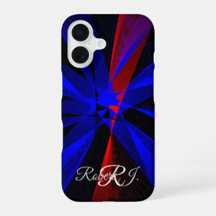 Coque iPhone 16 Boîtier iPhone 16 couleur myrtille abstrait géomét