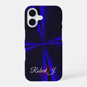 Coque iPhone 16 Boîtier iPhone 16 géométrique à feuille de trèfle 