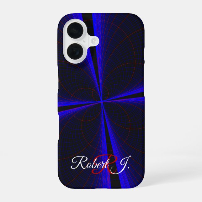 Coque iPhone 16 Boîtier iPhone 16 géométrique à feuille de trèfle  (Verso)