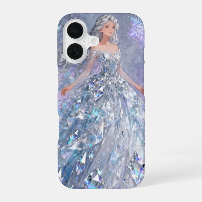 Coque iPhone 16 Boîtier iPhone 16 Princesse des Glaces – Reine Mag (Verso)