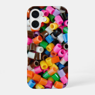 Coque iPhone 16 Boîtier iPhone à motif de perles multicolores