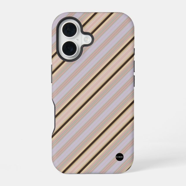 Coque iPhone 16 Boîtier Iphone Rayure verticale jaune HAMbWG (Verso)