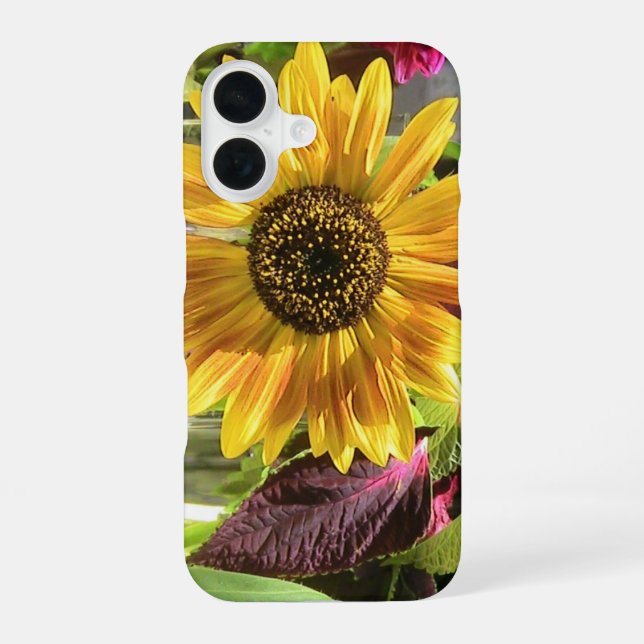 Coque iPhone 16 Boîtier iPhone Sassy Sunflower (Verso)