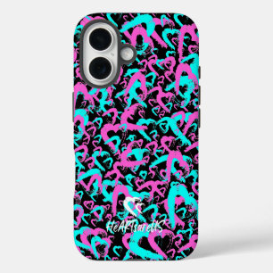 Coque iPhone 16 Boîtier pour iPhone 16 Cœurs Abstraits
