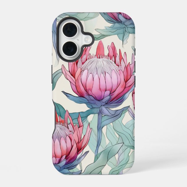 Coque iPhone 16 Boîtier robuste pour iPhone 16 Apple Protea coloré (Verso)