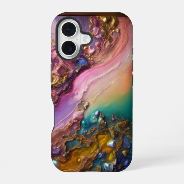 Coque iPhone 16 Boîtier téléphonique Dreamscape Abstrait (Verso)