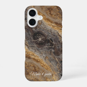 Coque iPhone 16 Boîtier téléphonique en marbre personnalisé - Art