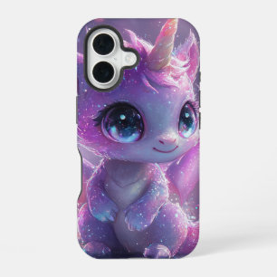 Coque iPhone 16 Boîtier téléphonique Mystic Crystal Unicorn-Dragon