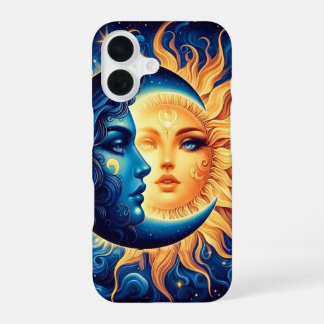 Coque iPhone 16 Boîtier téléphonique mystique Sun et Moon